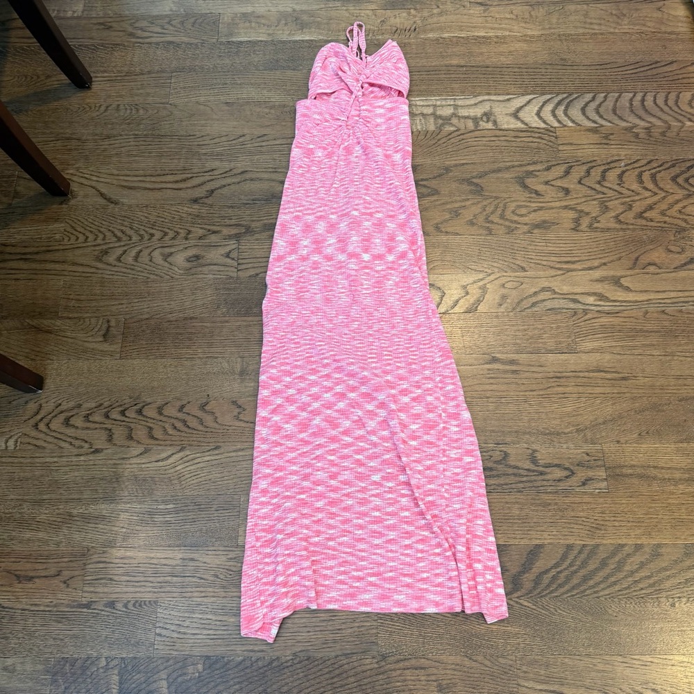 Pink and White Patterned dress size small